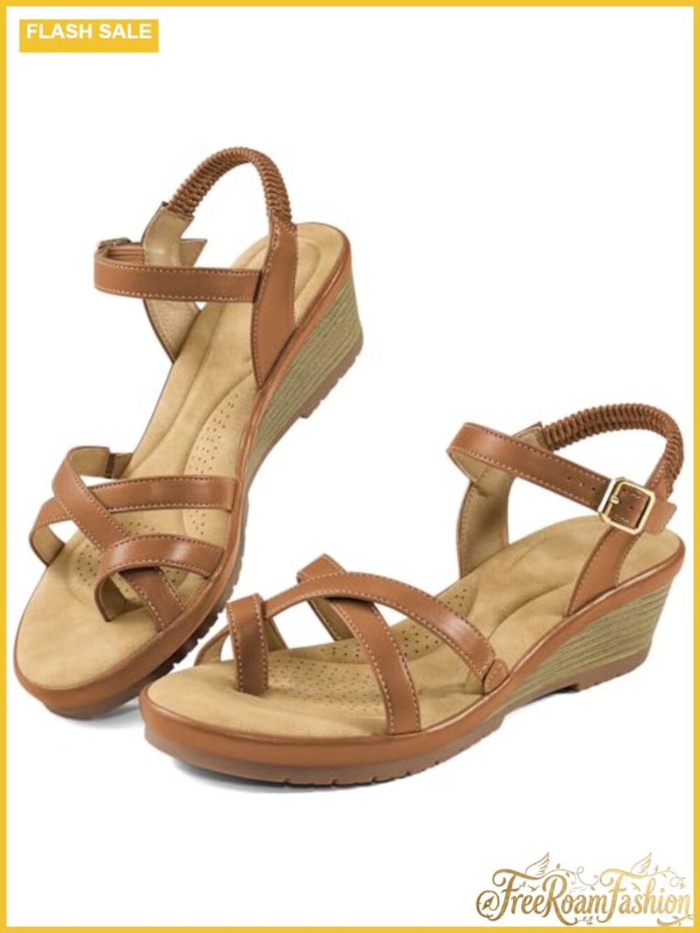 Wedge Sandals Comfortable Platform Work Walking Shoes Faux Leather